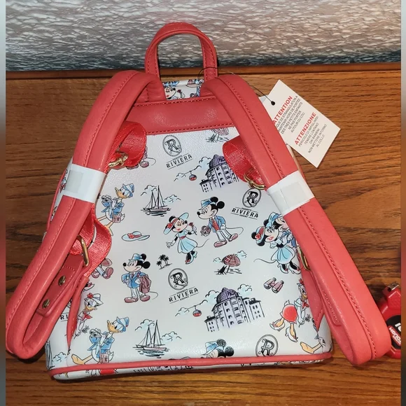 Loungefly Riviera Resort Disney Mickey and Minnie  Mouse Mini Backpack - Picture 4 of 10